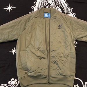 Adidas Olive Athletic Jacket Size Large Mens